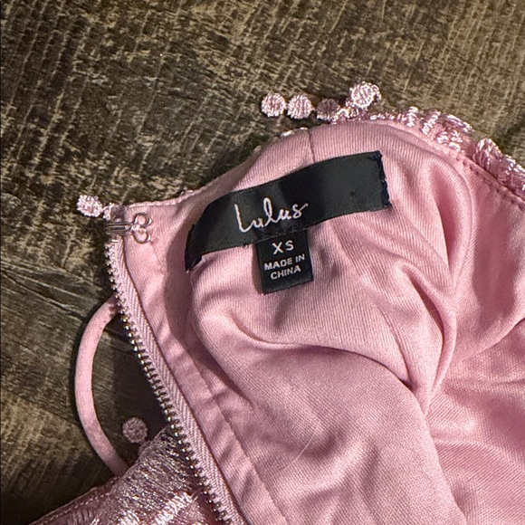 Lulu's Blush  Fringe Mini Dress - Picture 2 of 4